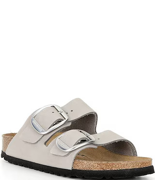 Birkenstock Women's Arizona Nubuck Big Buckle Hardware Slide Sandals | Dillard's | Dillard's