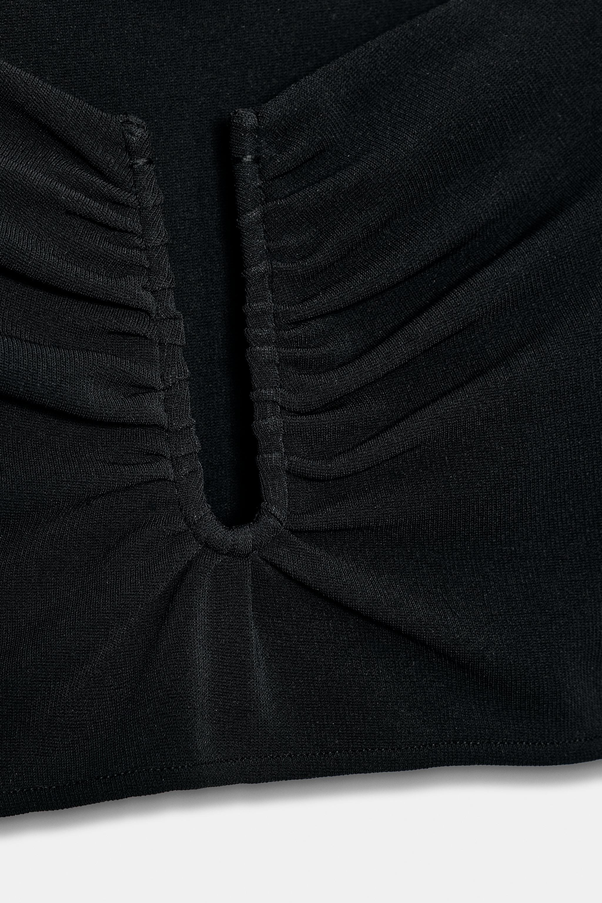 LONG SLEEVE CROPPED TOP | Zara UK