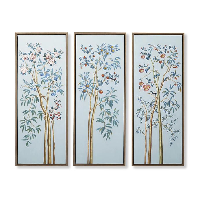 Flores Chinoiserie Garden Triptych | Frontgate | Frontgate
