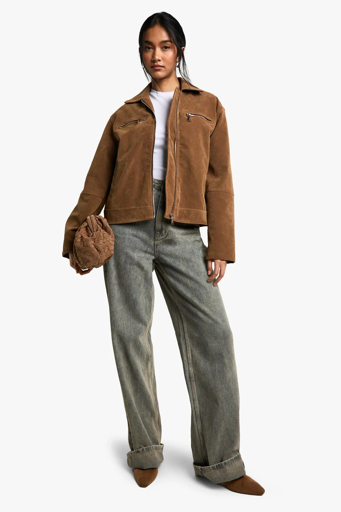 Suede Look Zip Jacket | Boohoo.com (UK & IE)