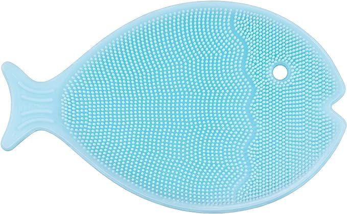 Innobaby Bathin Smart Baby Bath Silicone Cradle Cap Brush, Essential for Dry Skin & Eczema, Blue | Amazon (US)