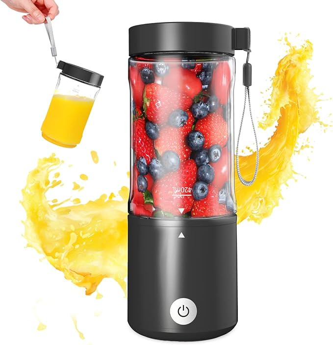 Portable Blender for Shakes and Smoothies APPARETE 420ml Personal Mini Blender Bottles Handheld S... | Amazon (US)