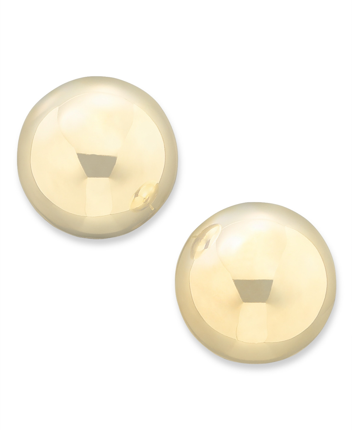 Gold Ball Stud Earrings (8mm) in 14k Yellow, White or Rose Gold - Yellow Gold | Macy's
