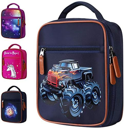 Lunch Box for Kids Waterproof Insulated Lunch Bag for Packing Hot or Cold Meals | Monster Truck L... | Amazon (US)