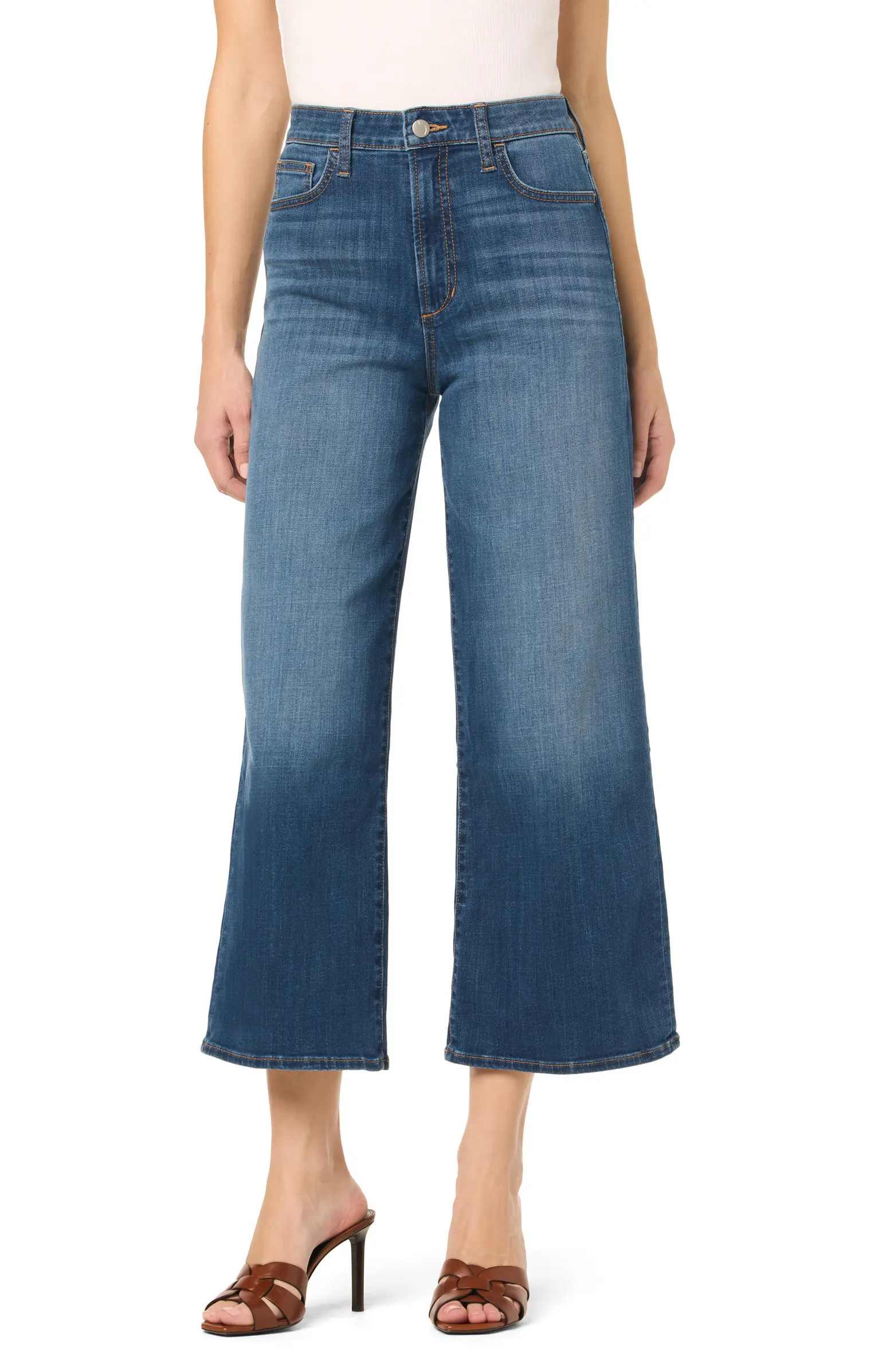 Joe's High Waist Crop Wide Leg Jeans | Nordstromrack | Nordstrom Rack