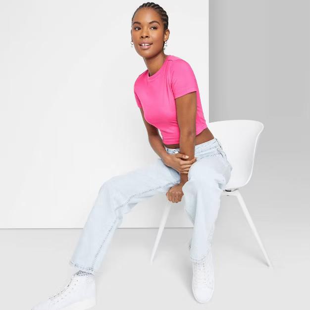 Short Sleeve Cropped T-Shirt - Wild Fable™ | Target