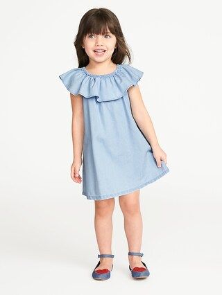 Ruffled Chambray Dress for Toddler Girls | Old Navy US