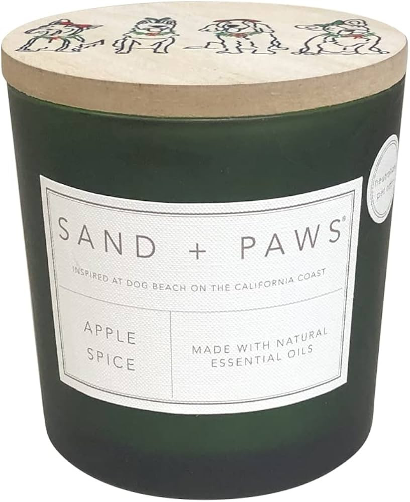 Sand + Paws Scented Candle - Apple Spice - Additional Scents and Sizes –Luxurious Air Freshenin... | Amazon (US)