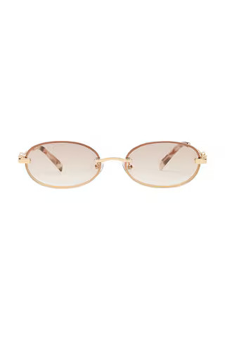 Luv Lou Jean Sunglasses in Gold & Brown Grad from Revolve.com | Revolve Clothing (Global)
