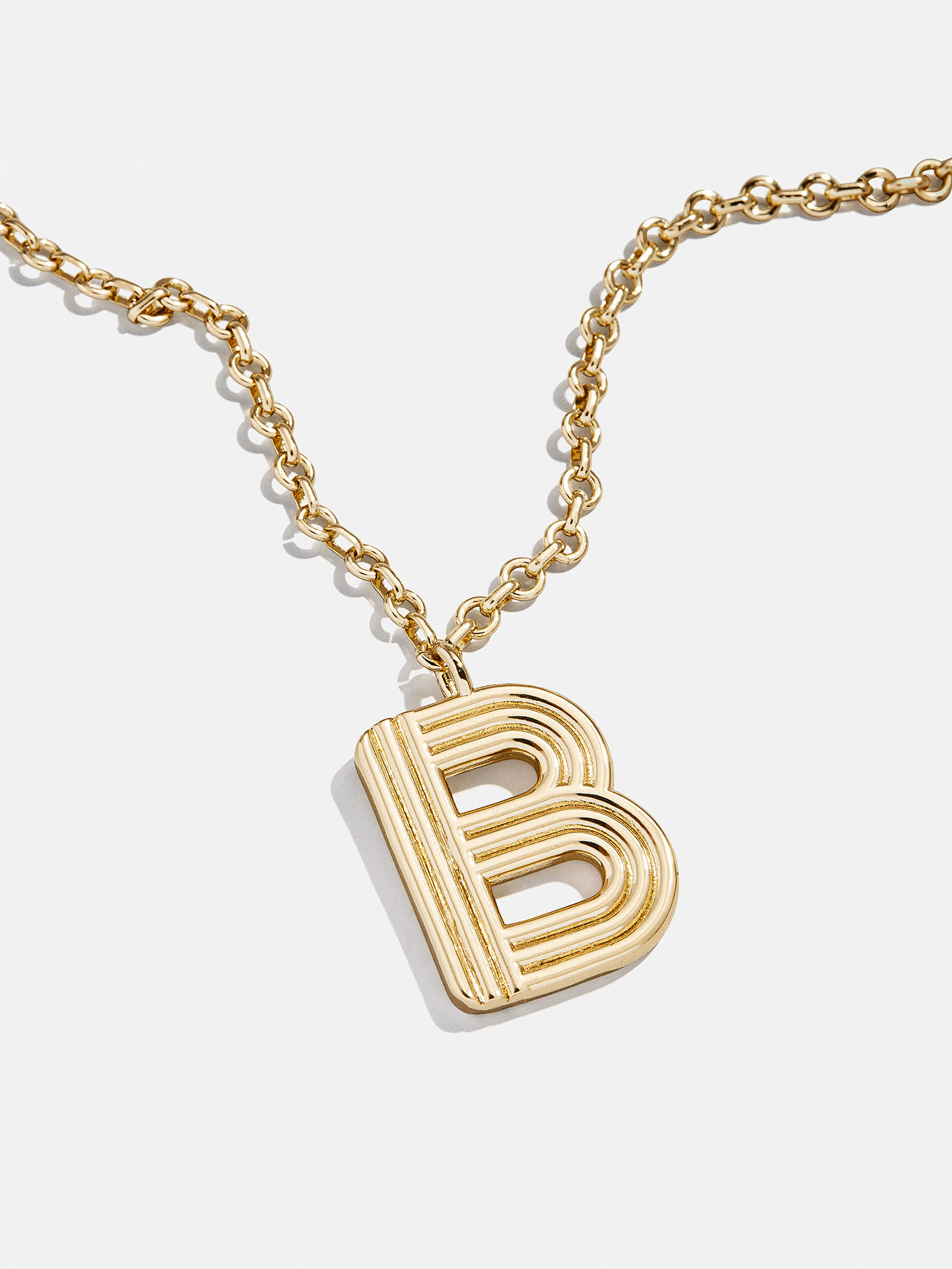 Retro Letter Initial Necklace - Gold | BaubleBar