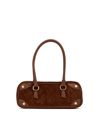 Hammitt Meredith Chocolate Diamond Suede Antique Gold Sml | Hammitt (US)