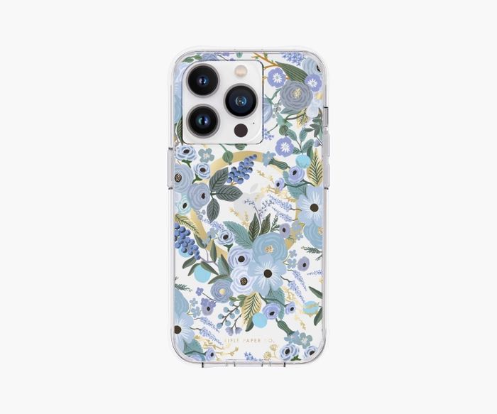 Clear Garden Party Blue iPhone 14 Pro Max MagSafe Case | Rifle Paper Co. | Rifle Paper Co.