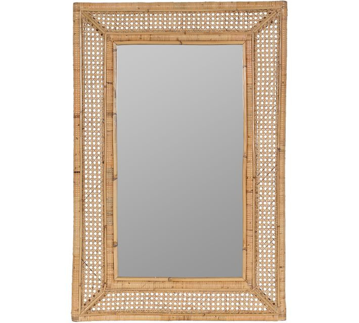 Ash Rattan Wall Mirror, 24" X 36" | Pottery Barn | Pottery Barn (US)