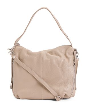 Made In Italy Leather Multi Pocket Hobo | TJ Maxx