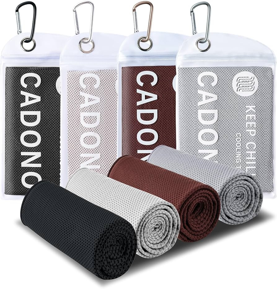 4 Pack Cooling Towel (40"x12"), Soft Breathable Chilly Towel, Ice Towel, Microfiber Towel for Yog... | Amazon (US)