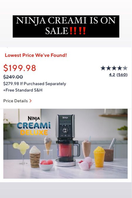 The ninja creami is on sale right now!!! And this is the new deluxe one! You can make ice cream, sorbet, froyo etc! Such a fun thing for summer and for gifts! Also great for summer fun with the kids! #kitchen #home #sale 

#LTKSaleAlert #LTKFamily #LTKHome