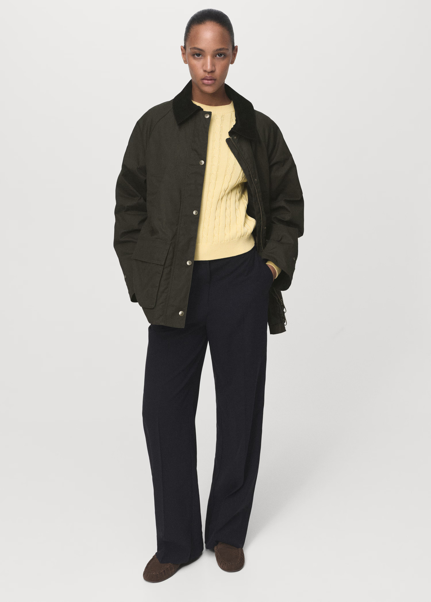 Parka coton en velours côtelé | Mango EU