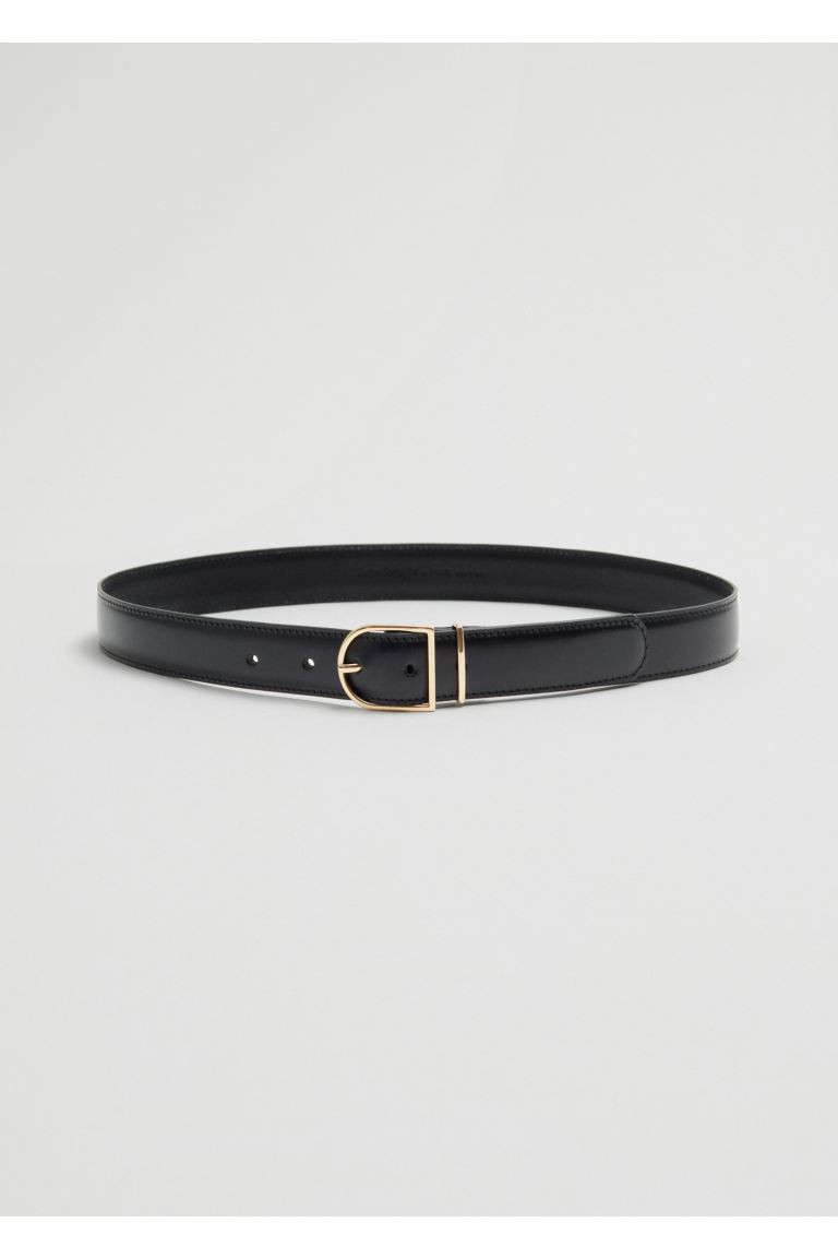 Mid-Waist Leather Belt - Black - Ladies | H&M GB | H&M (UK, MY, IN, SG, PH, TW, HK)