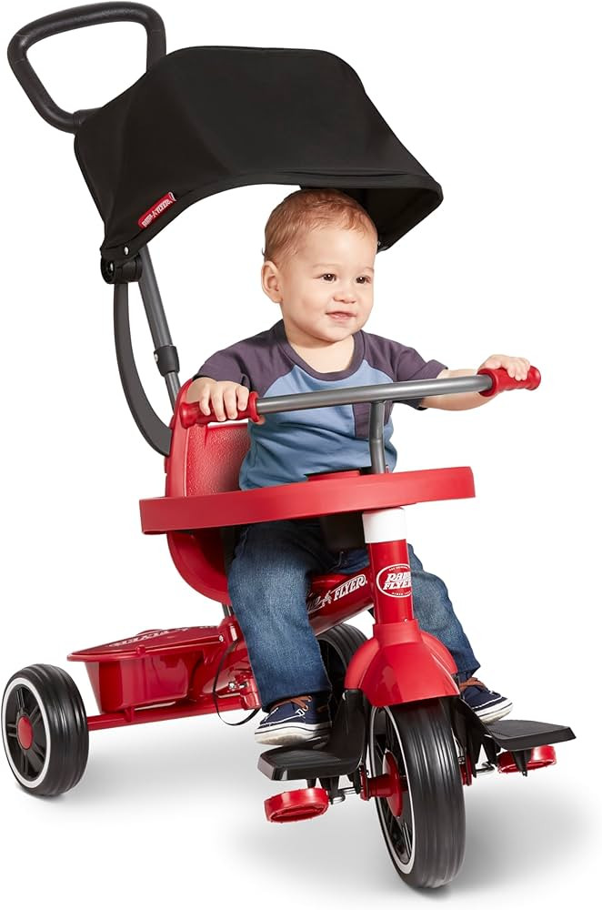 Radio Flyer Stroll N Trike Grows with Child, Converts from Parent Steering to Pedaling for Ages 1... | Amazon (US)