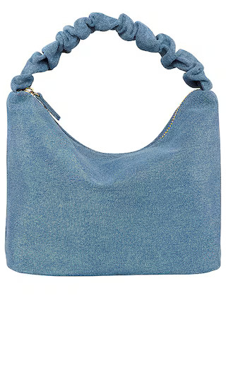 Denim Scrunch Handle Bag in Blue Denim | Revolve Clothing (Global)