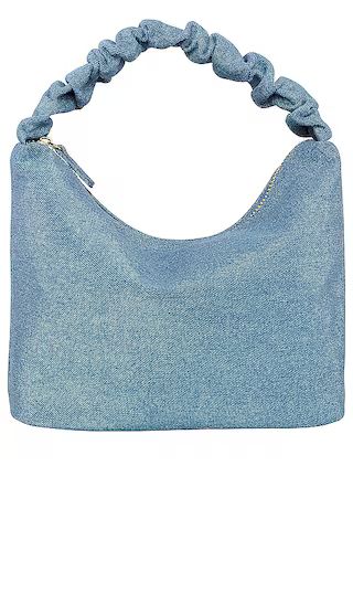 Denim Scrunch Handle Bag in Blue Denim | Revolve Clothing (Global)