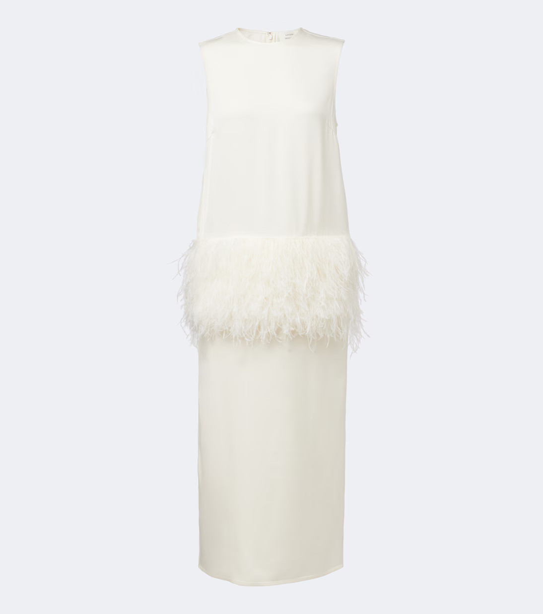 Sonia feather-trimmed midi dress | Mytheresa (UK)
