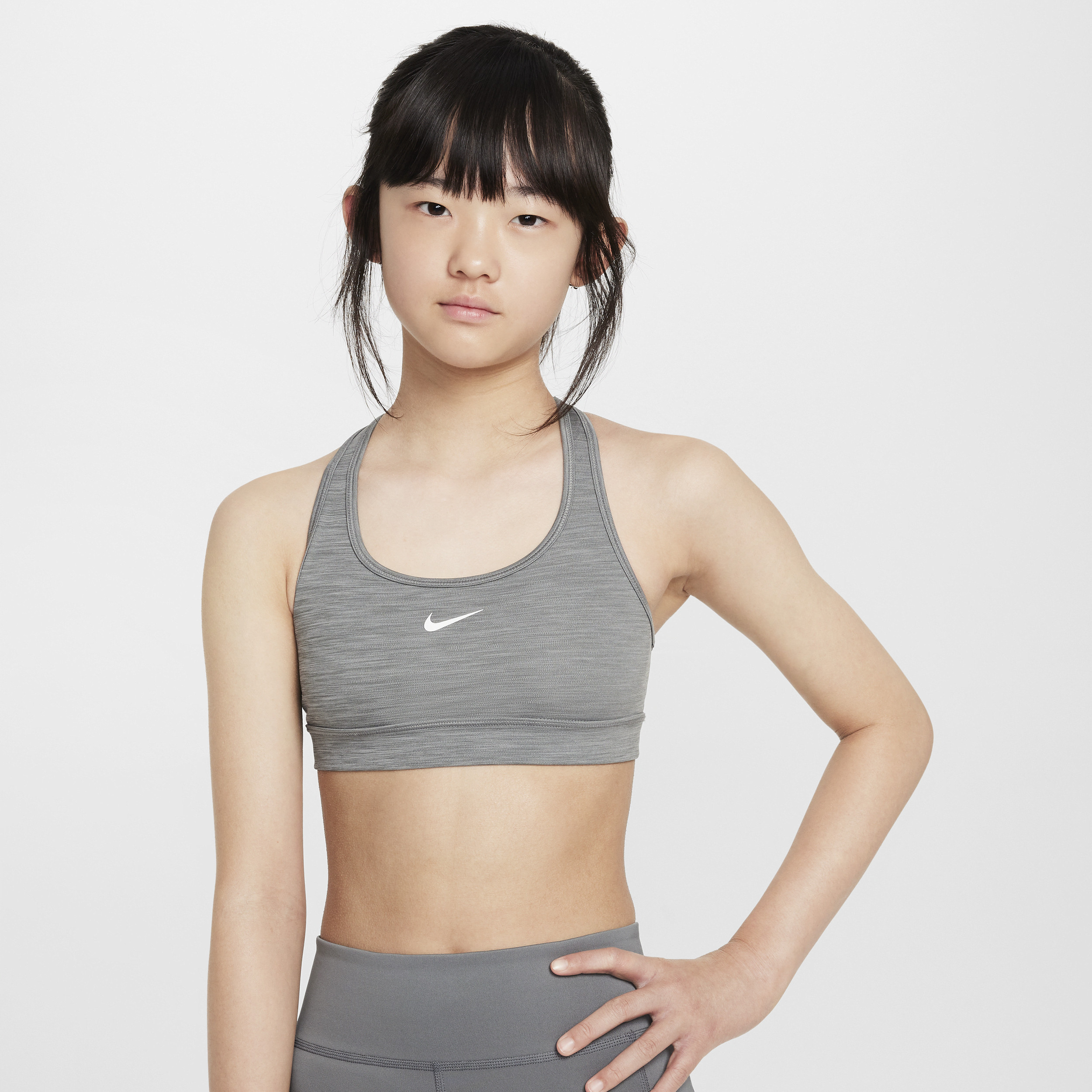 Nike Women's Swoosh Girls' Sports Bra in Grey | FJ7161-091 | Nike (US)