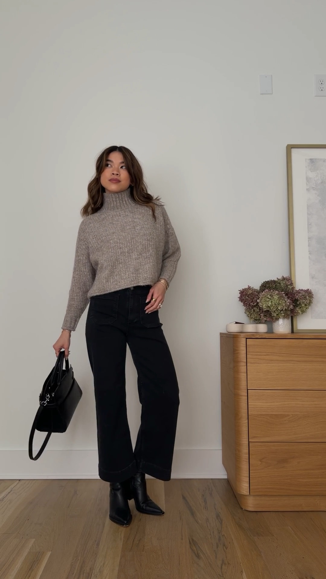 Sizing info: sweater size XXS petite in Taupe, jeans size 24 petite in washed black! 

petite fashion, get dressed with me, outfit inspiration, ootd, nashville outfit, Nashville influencer, petite style, vacation style, casual outfits, mom style, petite pants, winter dress, winter outfit, winter pants, winter outfit inpso, winter outfit idea, winter top, winter style, winter sweater, cozy sweater, cold weather sweater, cold weather outfit, winter bag, winter purse, denim, jeans, black denim, black jeans, turtleneck sweater 

 

#LTKmomlife #LTKSeasonal #LTKPetite