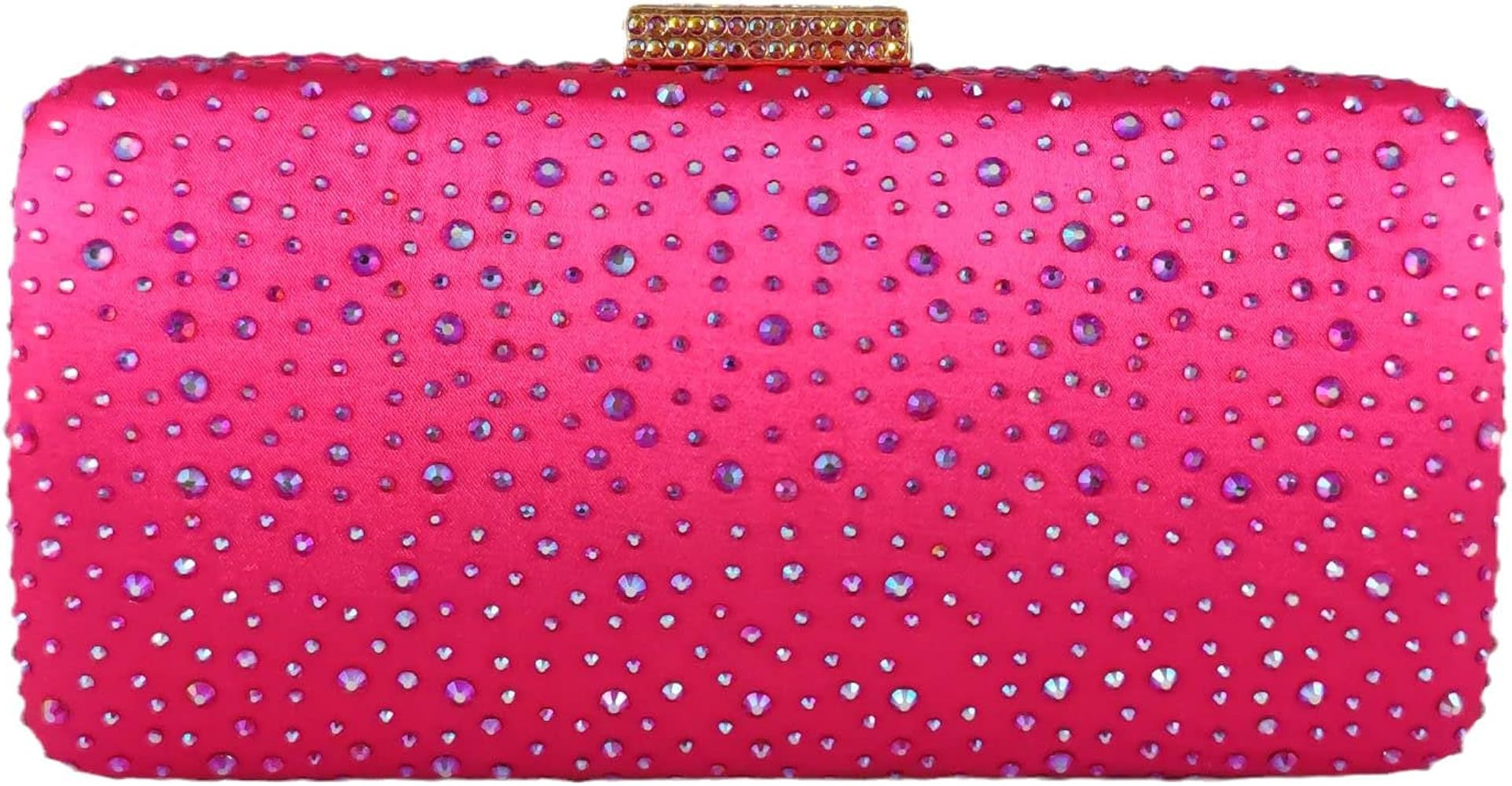 Elegant Women Crystal Clutch Evening Bags Wedding Cocktail Box Handbag Purse | Amazon (US)