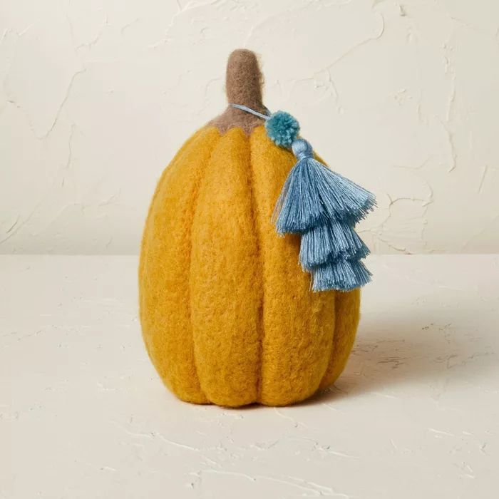9" x 6" Felted Pumpkin Figurine Gold - Opalhouse™ designed with Jungalow™ | Target