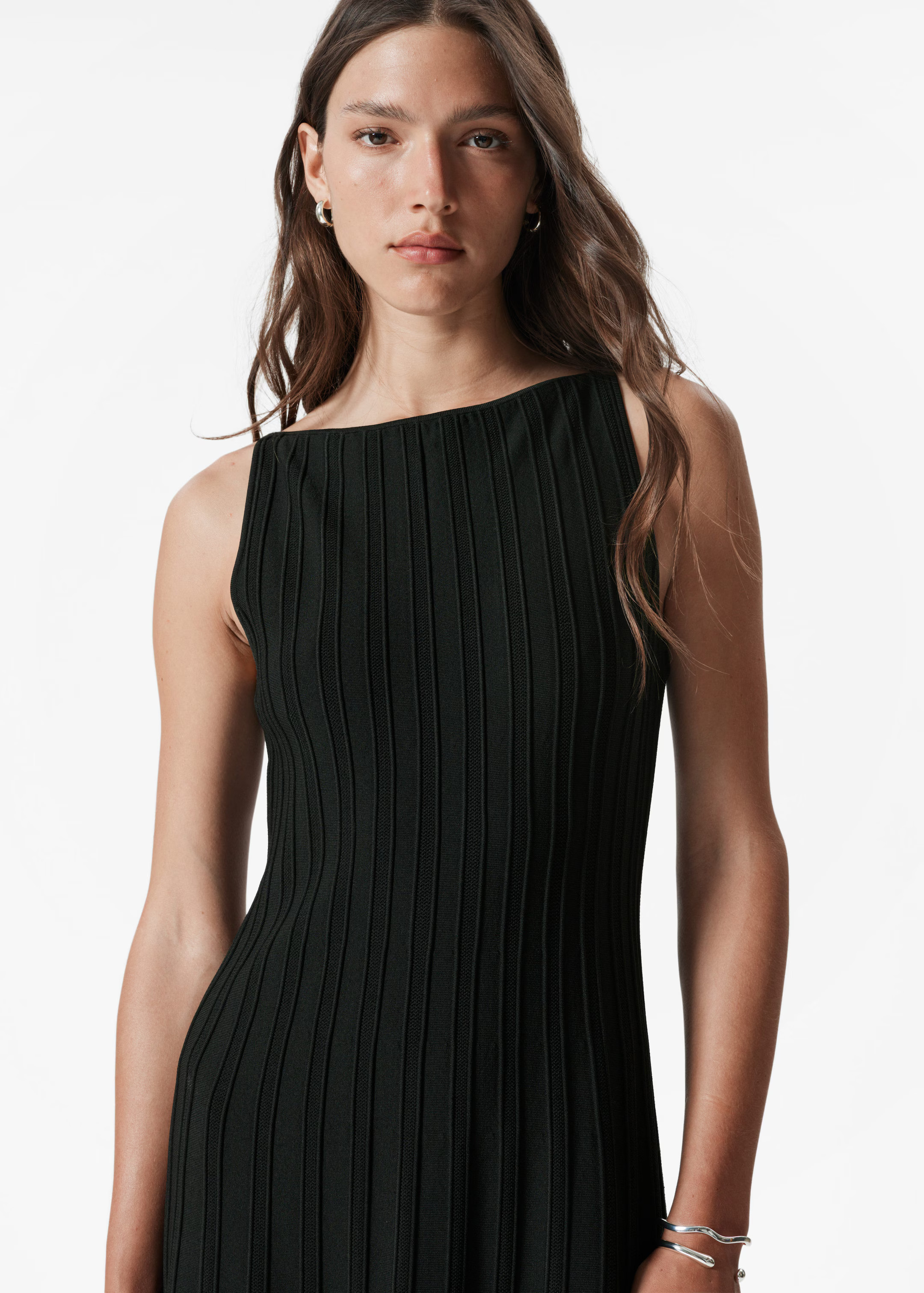Rib-Knit Midi Dress - Black - & Other Stories GB | & Other Stories UK