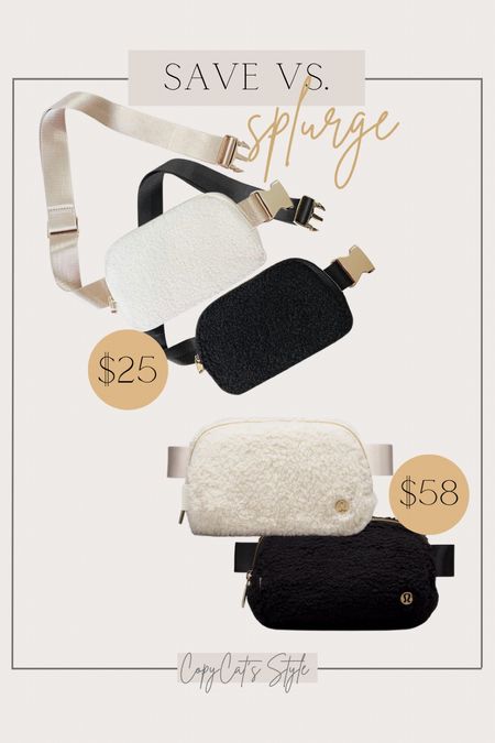 Save vs Splurge Lululemon Fleece Bag vs Amazon Fleece bag
Crossbody, belt bag, sherpa bag
Use the Amazon coupon box for $10 off

#LTKsalealert #LTKfindsunder50 #LTKfitness
