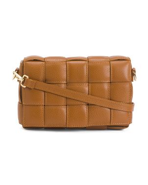 Made In Italy Leather Woven Padded Crossbody | Handbags | Marshalls | Marshalls