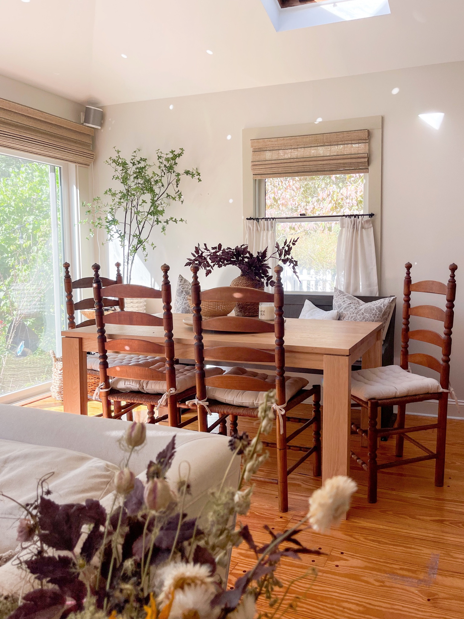 (Vintage) chairs so good they deserve a  photo moment. So here it is! Now time to bulk up the window trim, figure out lighting, wait on the rug & hope it works, finalize fabric for cushions & curtains, and how to generally decorate the walls! #farmhousedialfano 

#cottagecore #farrowandball #facebookmarketplace #vintagehomedecor #postitfortheaesthetic #cljsquad 

#LTKhome #LTKSeasonal
