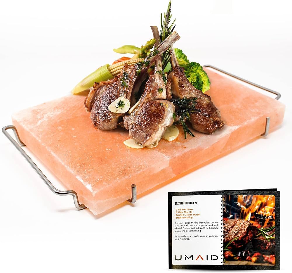 UMAID Himalayan Salt Block For Grilling, Cooking, Cutting and Serving,12X8X1.5 Food Grade Himalay... | Amazon (US)
