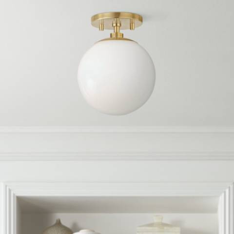 Mitzi Stella 7" Wide Aged Brass Ceiling Light | Lamps Plus