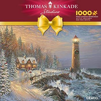 Ceaco - Thomas Kinkade - Holiday - Christmas Lighthouse - 1000 Piece Jigsaw Puzzle | Amazon (US)