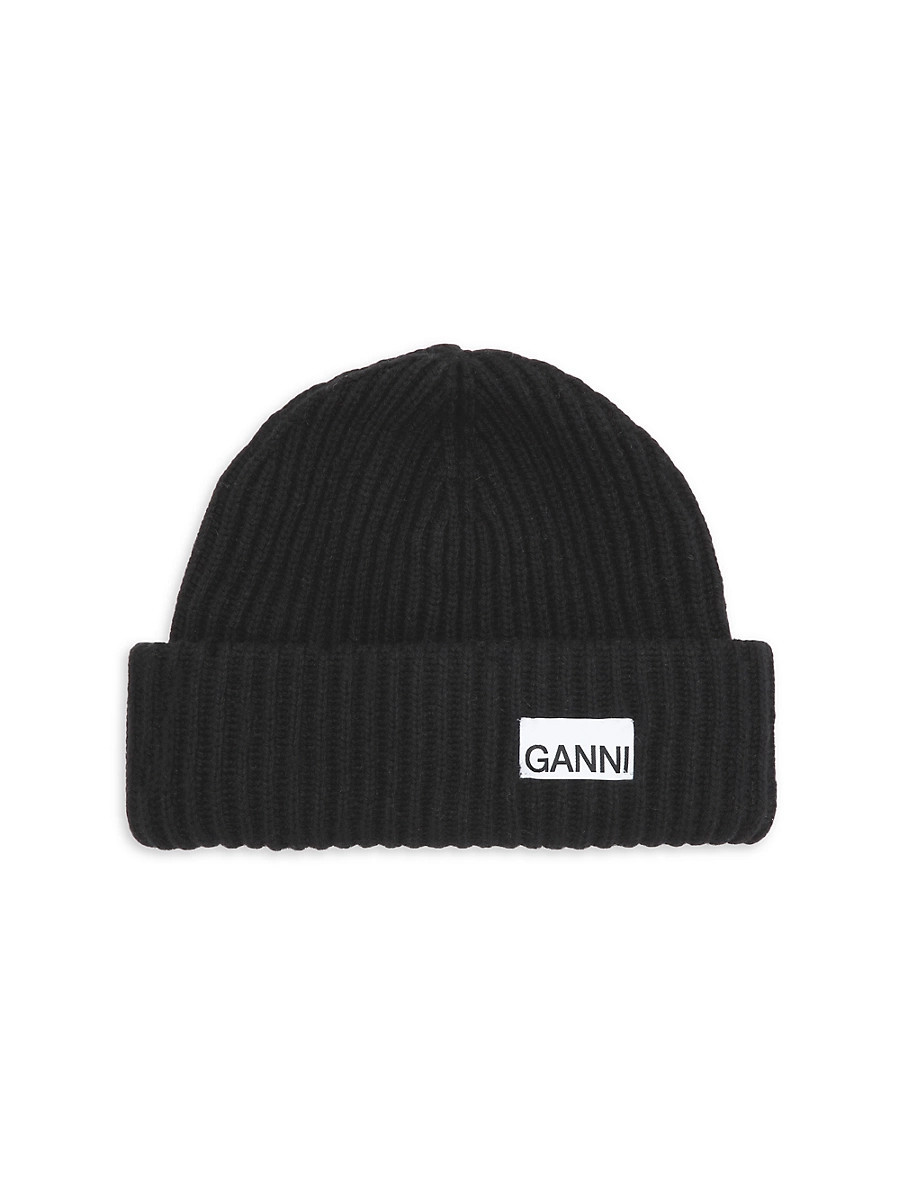 Women's Wool Blend Logo Beanie - Black | Saks Fifth Avenue