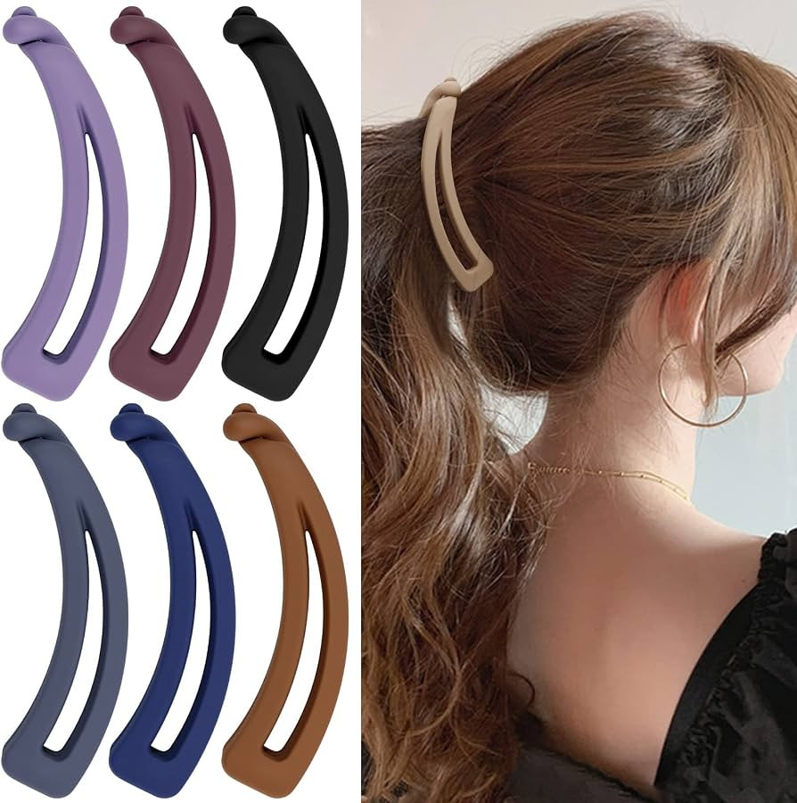 Velscrun 7 pcs Banana Clips Hair for Thick Hair, Strong Hold Ponytail 4" Large Matte Banana Clips... | Amazon (US)