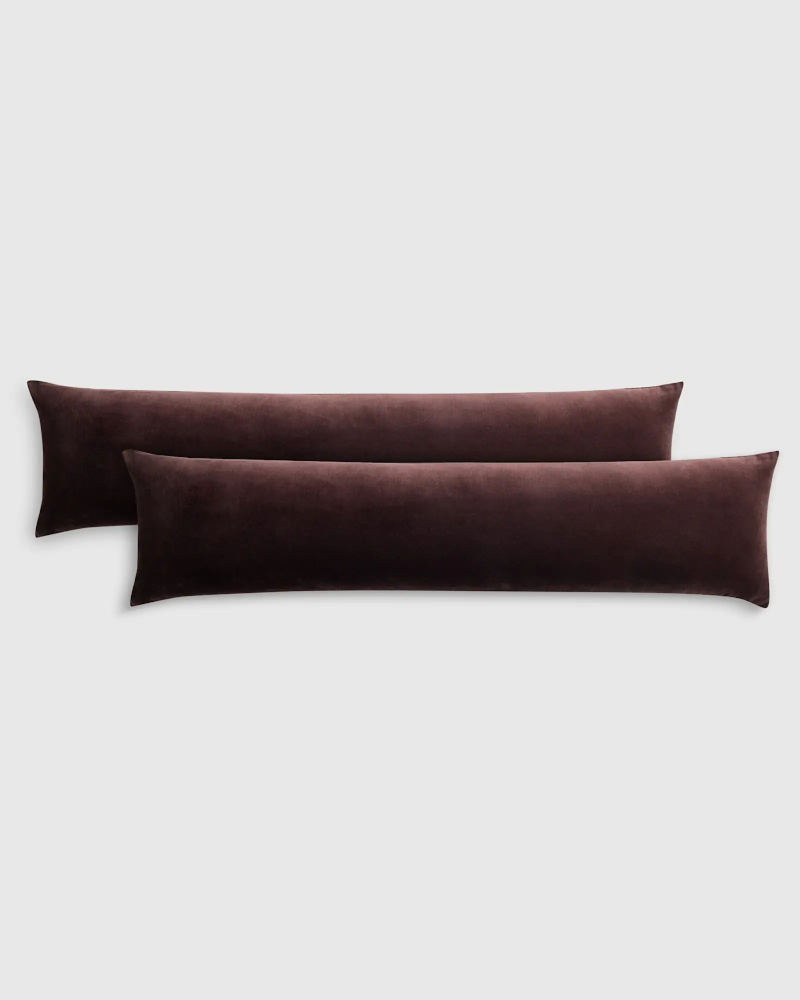 Cotton Velvet Oversized Lumbar Pillow Cover (Set of 2) in Espresso | Quince
