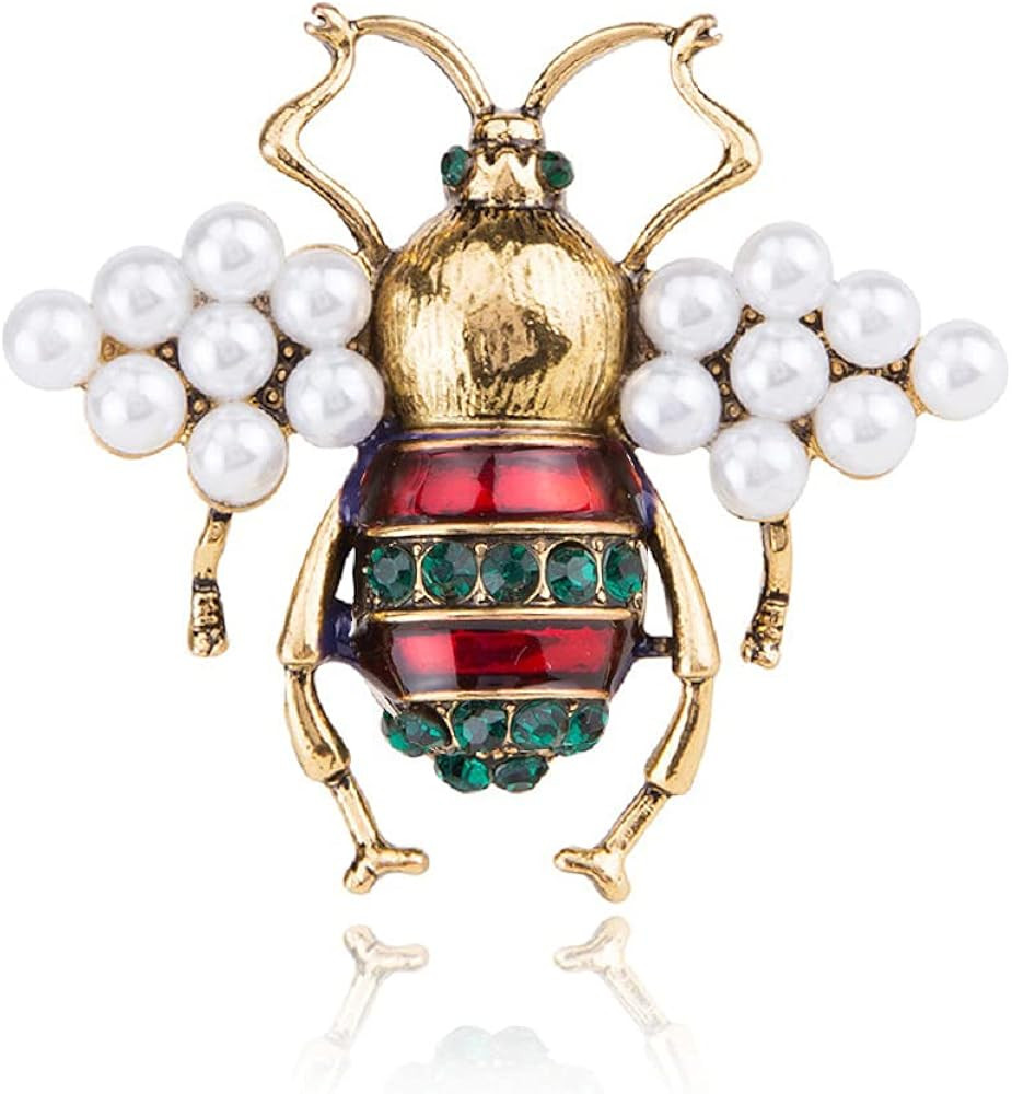 Brooch Pins for Women,YIAIBEE Crystal Rhinestones Honey Bee Brooches and Pins | Amazon (US)