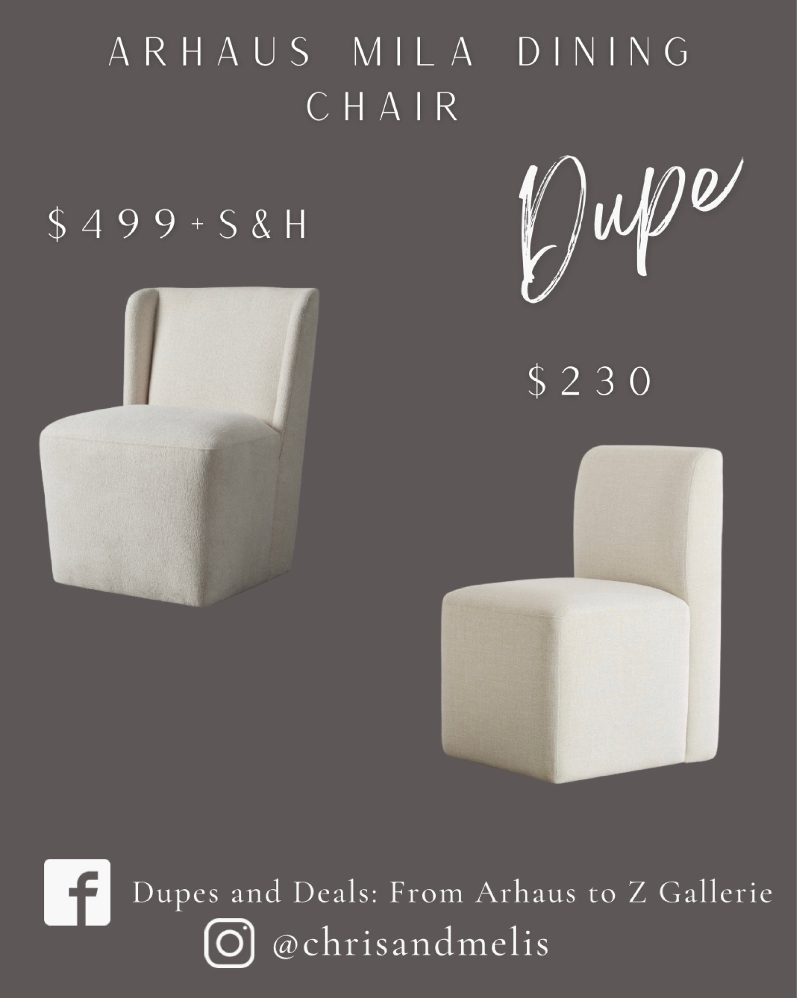Dupe for the Arhaus Mila dining chair! This has 4 hidden casters and is made with performance fabric! Other color choices available

#LTKsalealert #LTKhome