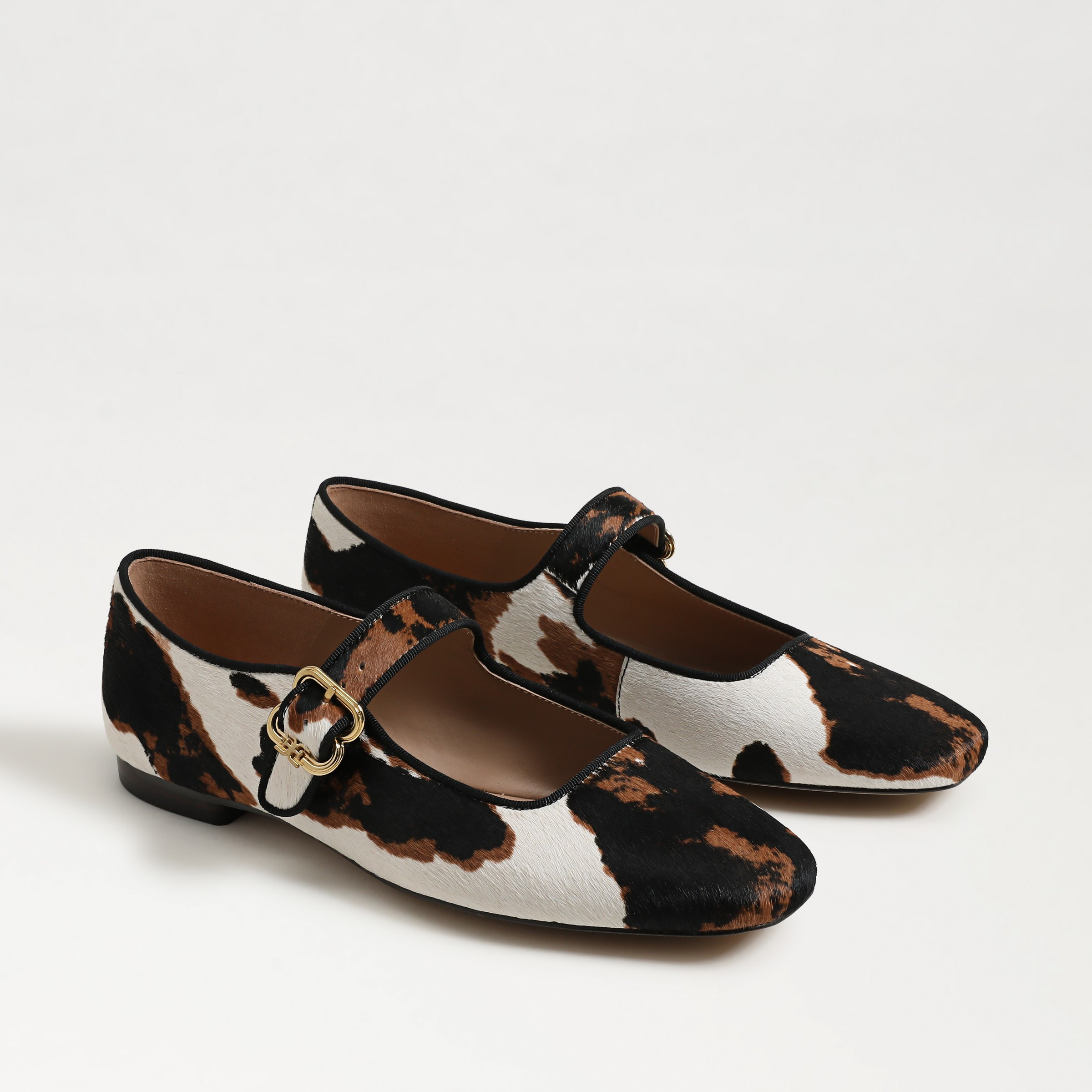 Sam Edelman Michaela Mary Jane Flat Cow Print Calf Hair | Sam Edelman