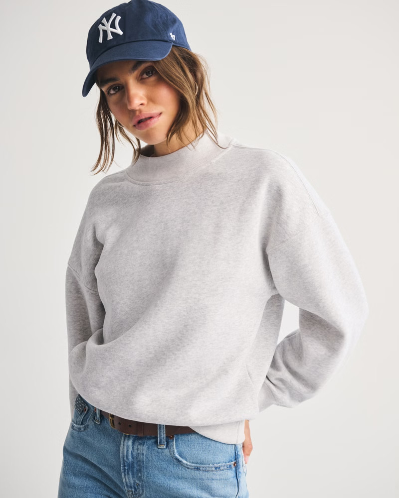 Women's Sunday Mockneck Crew | Women's | Abercrombie.com | Abercrombie & Fitch (US)