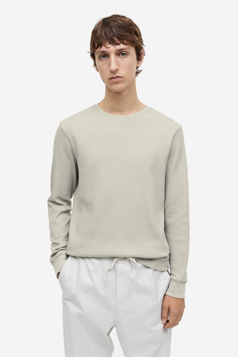 Slim Fit Jersey Shirt - Taupe - Men | H&M US | H&M (US + CA)