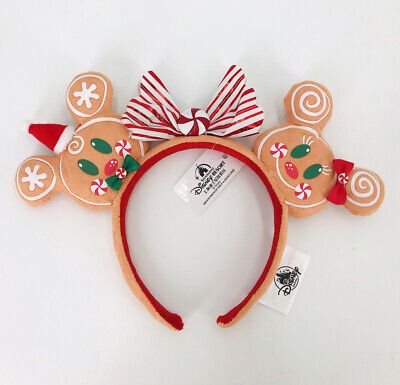 Minnie Ears Bow Mickey Mouse Disney Parks 2020 Christmas Gingerbread Headband  | eBay | eBay US