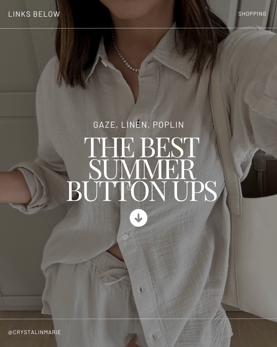 If you want to wear a button up worn open with denim shorts, old opt for summer appropriate fabrics - polo, gauze, linen