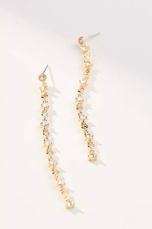 Linear Crystal Drop Earrings | Anthropologie (US)