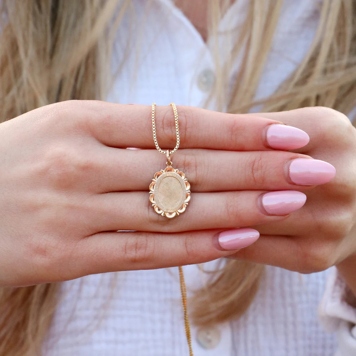 joli medallion { silver + gold } | Chic Mama Jewelry