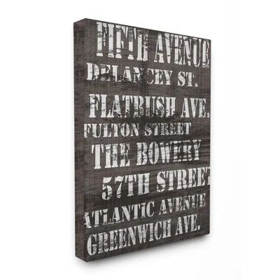 Fifth Avenue Distressed New York City Streets World Art Group Textual Art on Canvas | Wayfair North America